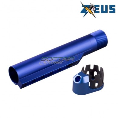 6 position blue stock tube set for aeg zeus (zs-m4-83-bl)