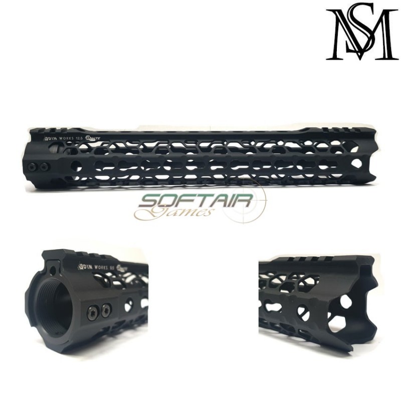 Odin style keymod rail 12.5" black for aeg milsim series (ms-r179-bk)