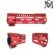 Midwest LC style rail 7" red per aeg milsim series (ms-as-r097-rd)