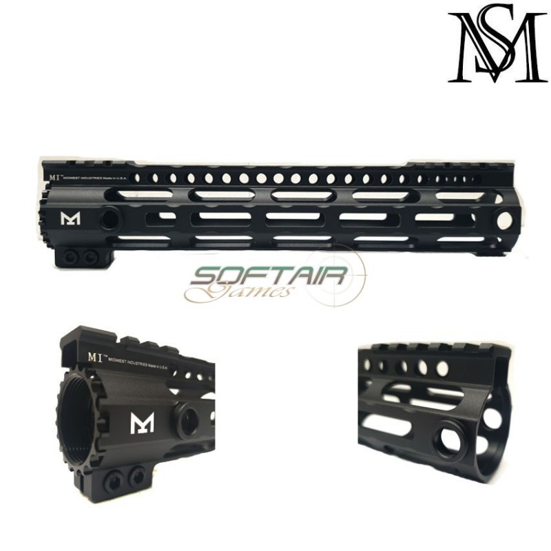 Midwest LC style rail 10.5" black for aeg milsim series (ms-as-r065-bk)
