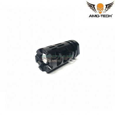 Flash hider 14mm ccw black vg6 gamma 556 blackout style for aeg amo-tech® (amt-al002-bk)
