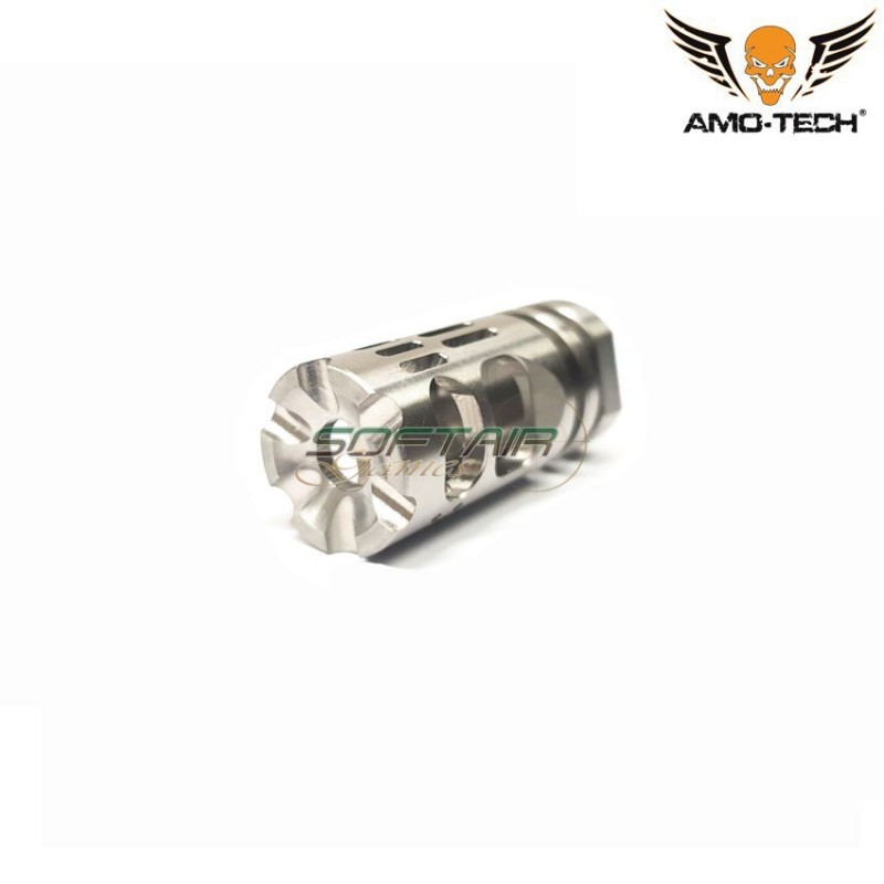 Flash hider 14mm ccw black vg6 gamma 556 blackout style for aeg amo-tech® (amt-al002-bk)
