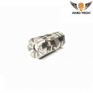 Spegnifiamma 14mm ccw silver vg6 gamma 556 blackout style per aeg amo-tech® (amt-al002-sus)