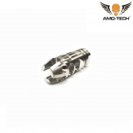 Spegnifiamma 14mm ccw silver vg6 epsilon 556 style per aeg amo-tech® (amt-al003-sus)