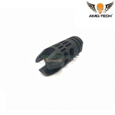 Flash hider 14mm ccw black vg6 epsilon 556 style per aeg amo-tech® (amt-al003-bk)