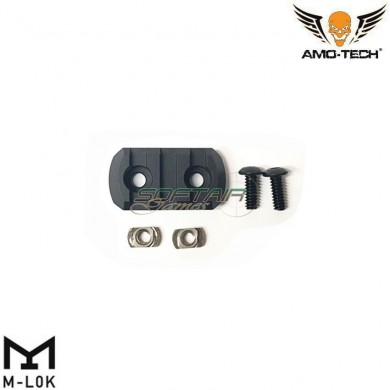 Slitta 3 slots rail black per LC amo-tech® (amt-as-r073-3-bk)