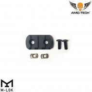 Slitta 3 slots rail black per LC amo-tech® (amt-as-r073-3-bk)