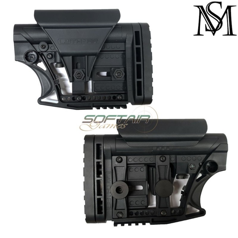 Stock luth mba-3 style black for aeg milsim series (ms-g091-bk)