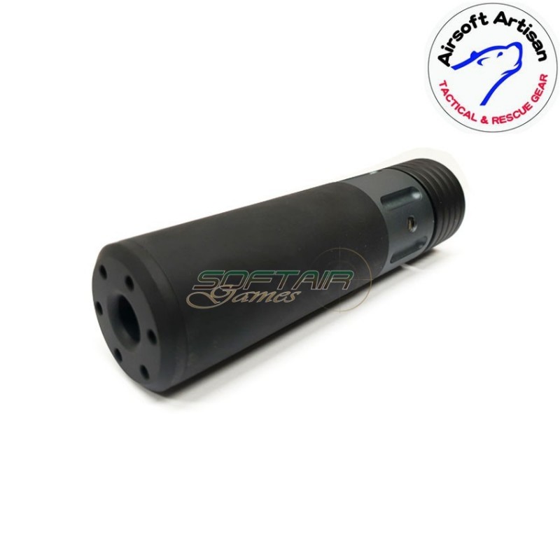 Silenziatore & spegnifiamma black qd type 14mm ccw airsoft artisan (aa-part-01)