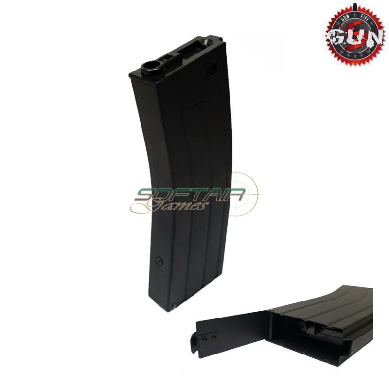 Caricatore maggiorato flash 360bb black in metallo per m4 gun five (gf-mg-015)