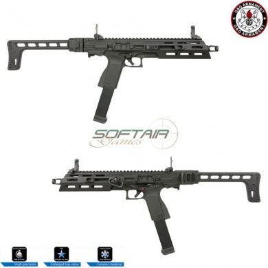 Carbine full kit smg a gas gbb smc-9 black g&g (gg-smc9)