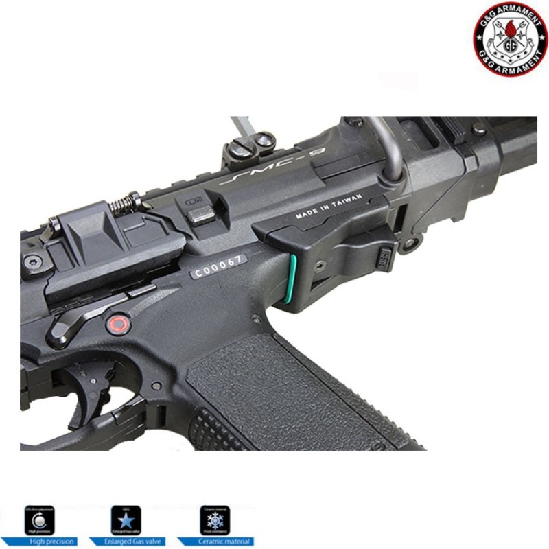 Carbine full kit smg a gas gbb smc-9 black g&g (gg-smc9)