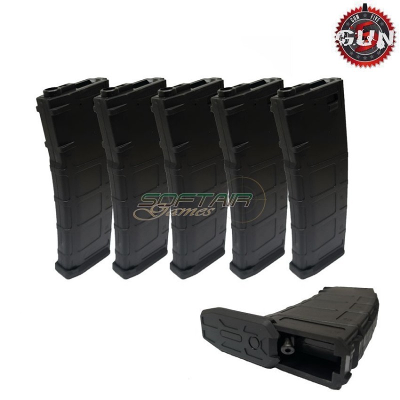 Set 5 Caricatori Flash Maggiorati Real Type Style M4/m16 Black 310bb Gun Five (gf-mg-017-5) Set 5 Caricatori Flash Maggiorati Real Type Style M4/m16 Black 310bb Gun Five (gf-mg-017-5)