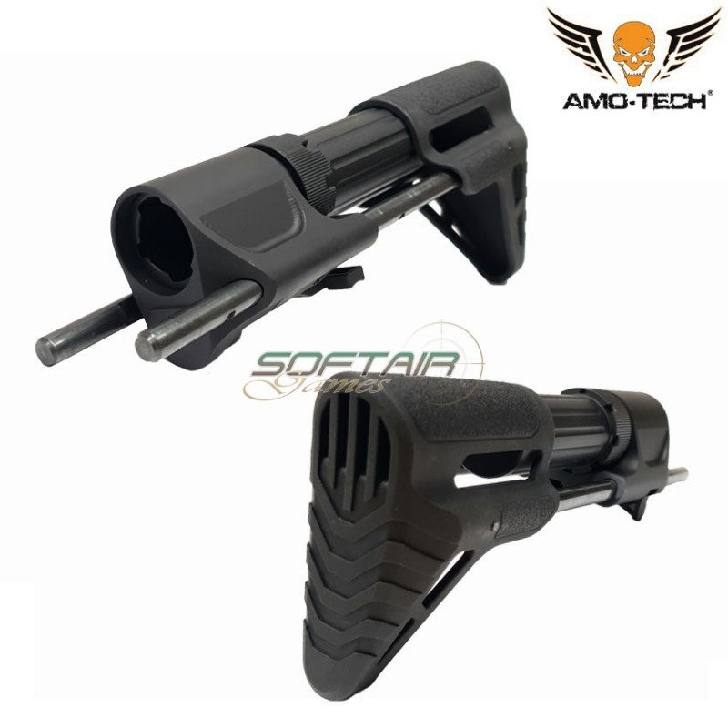 Pdw black metal stock amo-tech® metal (amt-db026-bk)
