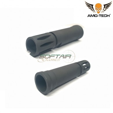 Flash hider 14mm ccw grey type 1 amo-tech® (amt-ql-fh-003-b)