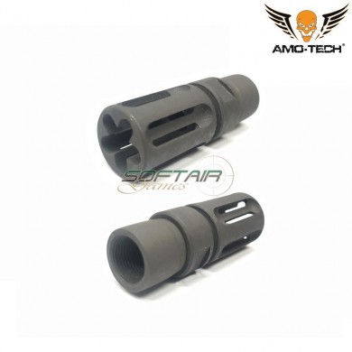 Flash hider 14mm ccw grey type 2 amo-tech® (amt-ql-fh-006-b)