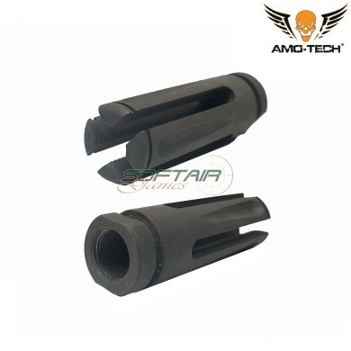 Flash hider 14mm ccw grey type 3 amo-tech® (amt-ql-fh-008-b)