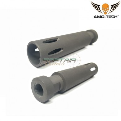 Flash hider 14mm ccw grey type 4 amo-tech® (amt-ql-fh-010-b)