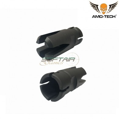 Flash hider 14mm ccw grey type 5 amo-tech® (amt-ql-fh-030-b)