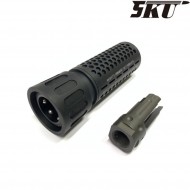 Silencer & flash hider kac qdc cqb 14mm ccw black 5ku (5ku-204-b)