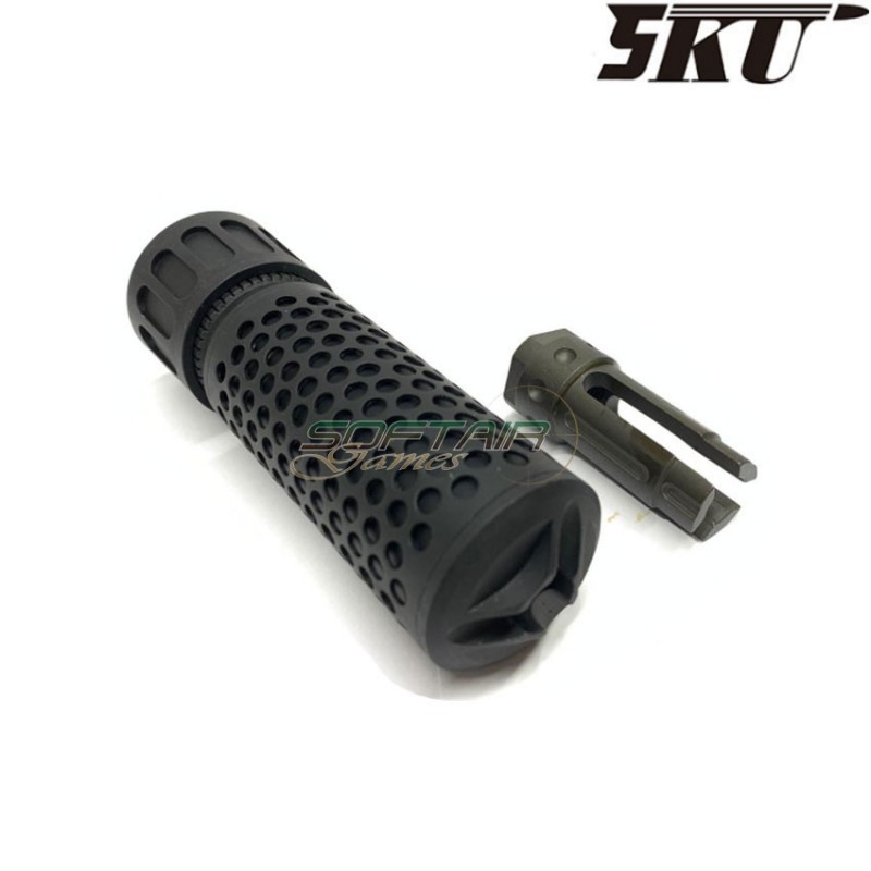Silenziatore & spegnifiamma kac qdc cqb 14mm ccw black 5ku (5ku-204-b)