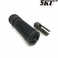 Silencer & flash hider kac qdc cqb 14mm ccw black 5ku (5ku-204-b)
