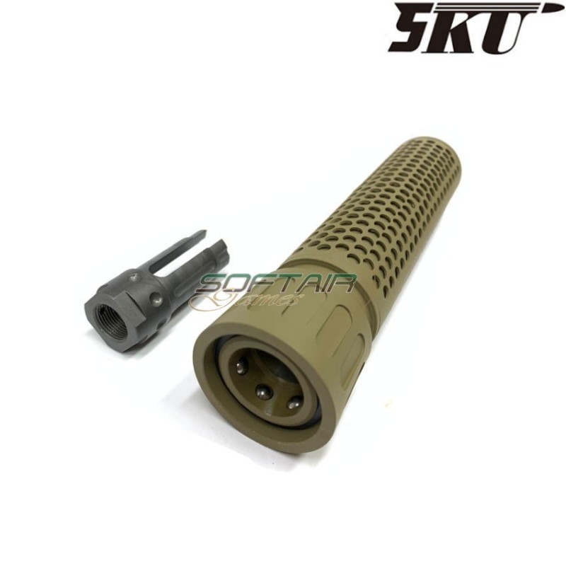 Silenziatore & spegnifiamma kac qdc 14mm ccw tan 5ku (5ku-205-t)