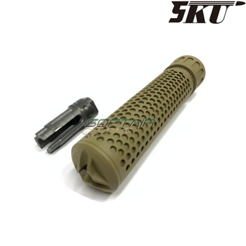 Silencer & flash hider kac qdc 14mm ccw tan 5ku (5ku-205-t)