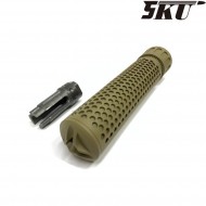 Silenziatore & spegnifiamma kac qdc 14mm ccw tan 5ku (5ku-205-t)