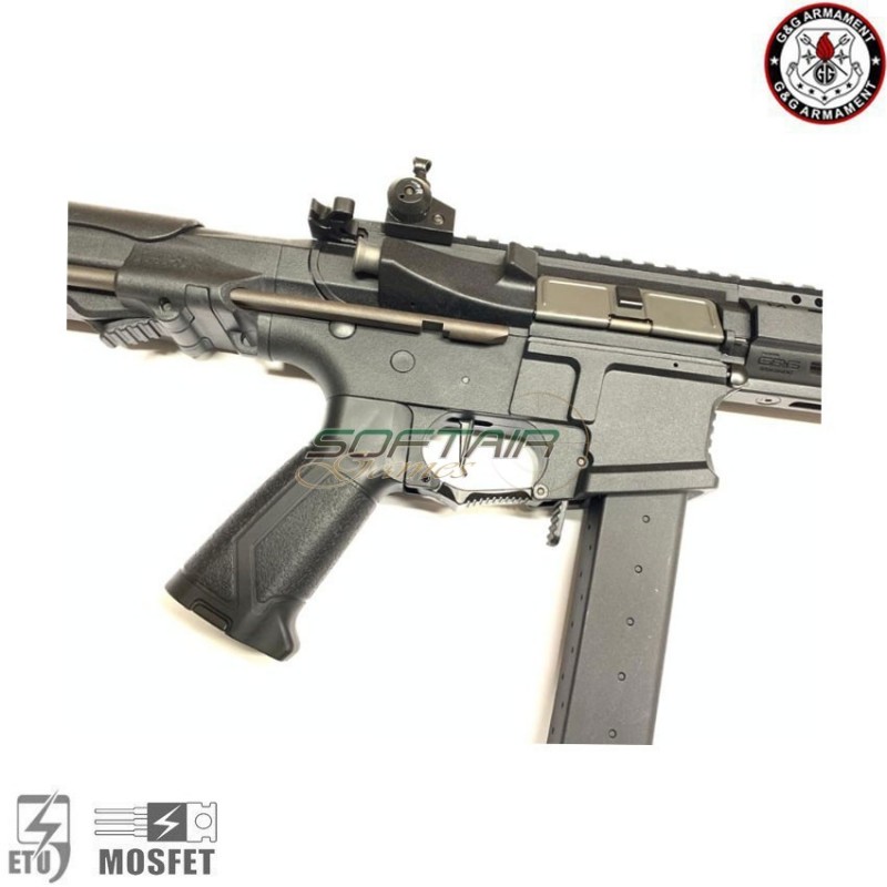 Electric rifle aeg sg16 raider l 2.0e 9mm black g&g (gg-sg16-rdl-9mm-bk)