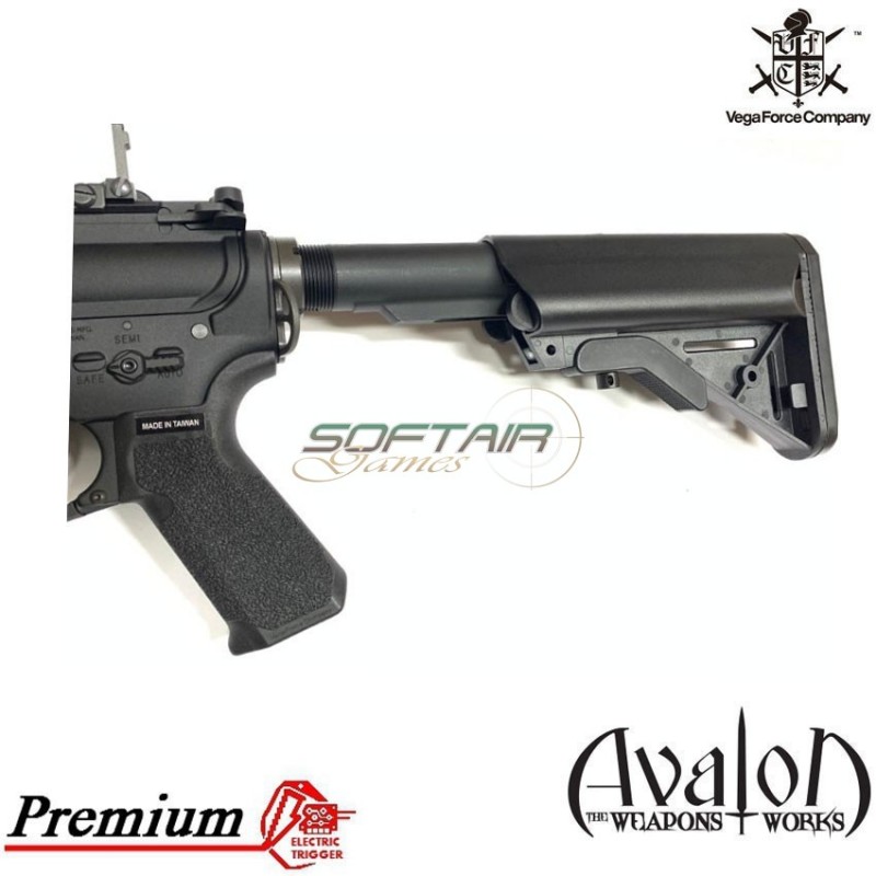 Fucile elettrico avalon premium m4 ris cqb-r black vfc (av1i-m4rissbk01)