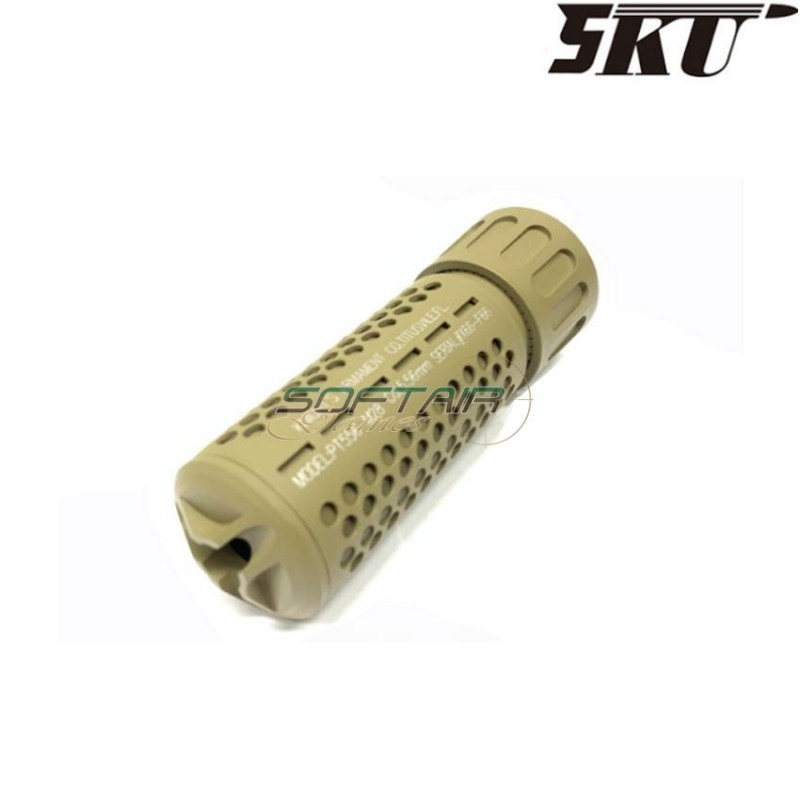 Silenziatore & spegnifiamma kac qdc cqb 14mm ccw tan 5ku (5ku-204-t)