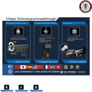 Pistola a gas gpm92 gp2 full metal black g&g (gg-m92-gp2)