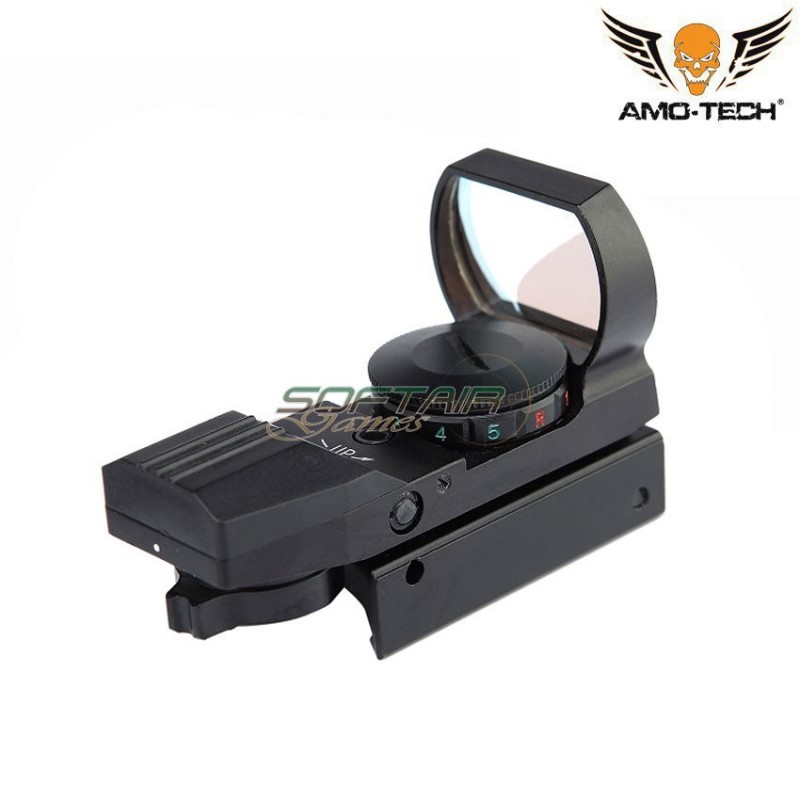 New generation open reflex dot 22mm mount black amo-tech® (amt-hd101-22mm-bk)