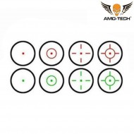 New generation open reflex dot 22mm mount black amo-tech® (amt-hd101-22mm-bk)