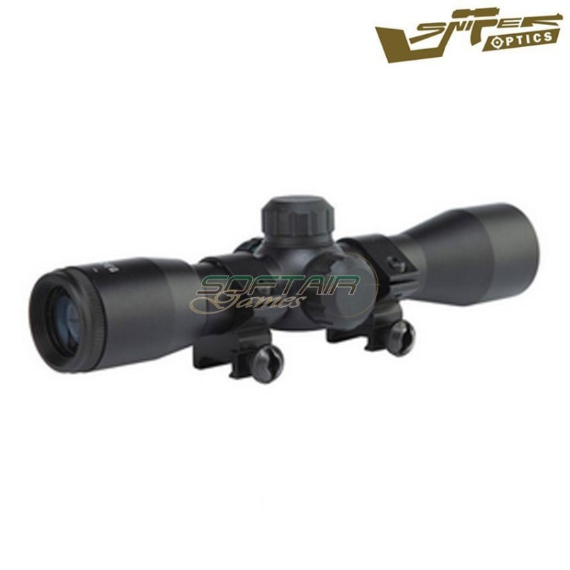 Scope illuminated reticle black sniper optics® - Softair Games - ASG ...