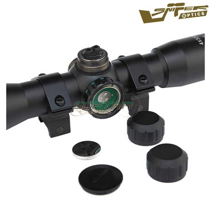 Ottica reticolo illuminato 4x32eg short black sniper optics® (so-4x32eg-short)