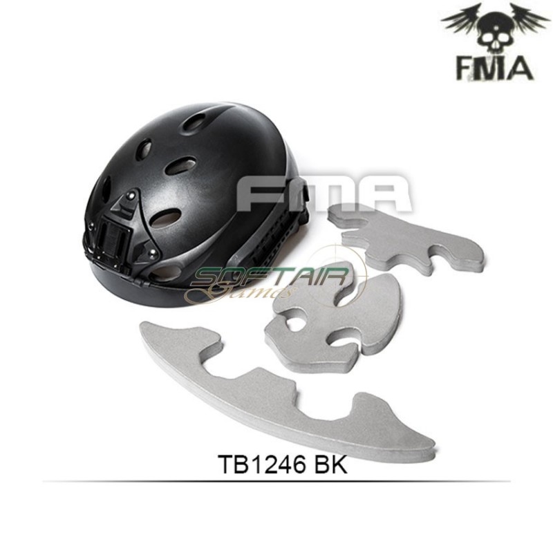 Elmetto special force recon tactical black fma (fma-tb1246-bk)