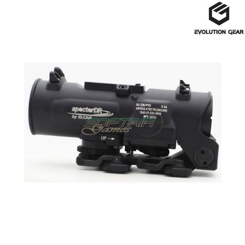 Ottica a-dr elcan gen.3 1-4x mil-spec ver. black evolution gear® (evg-le-01-bk)