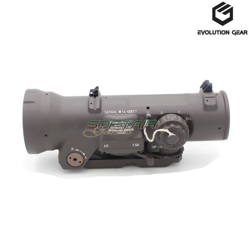 Ottica a-dr elcan 1.5-6x mil-spec 7.62 dark brown evolution gear® (evg-le-02-db)