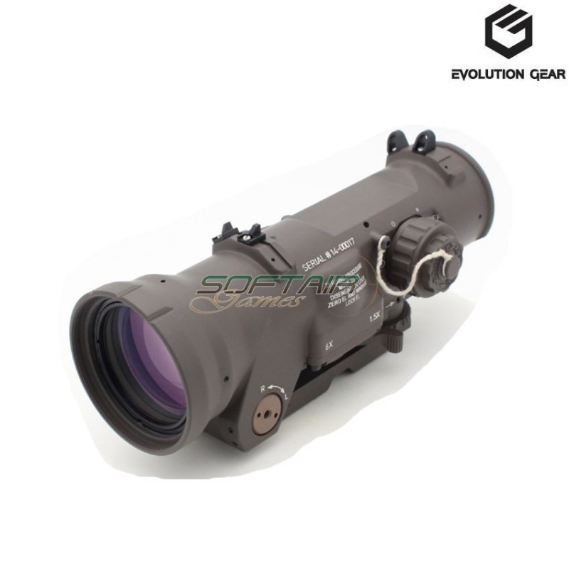 Scope a-dr elcan 1.5-6x mil-spec 7.62 dark brown evolution gear® (evg-le-02-db)