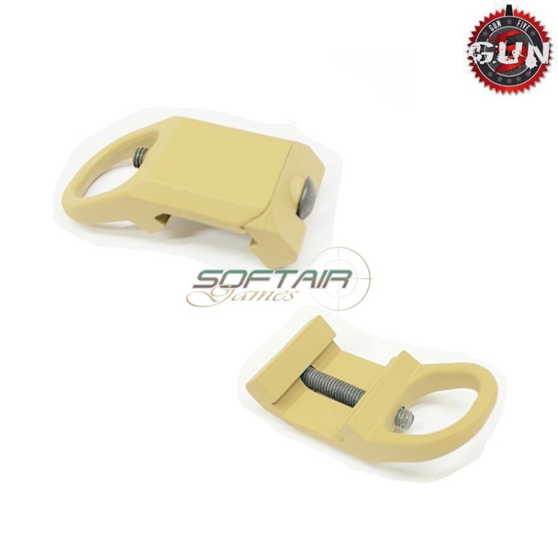 Sling mount 20mm dark earth map style gun five (gf-as-b005-de)