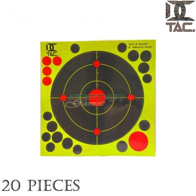 20 pieces set targets 8" shooting reactive d.c. tactical (dctac-rt-8)