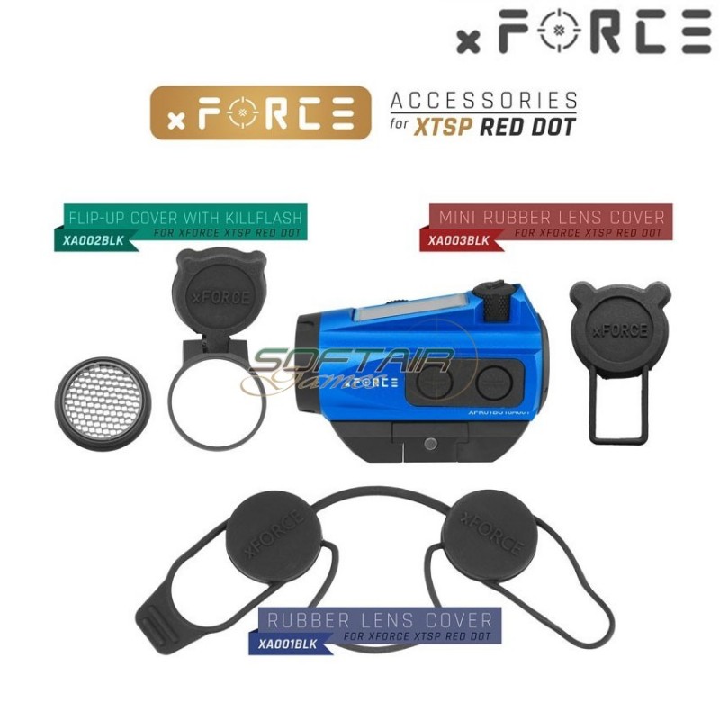 Dot sight xtps con low & high qd mount blue xforce (xf-xr003ble)