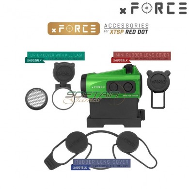 Dot sight xtps with low & high qd mount green xforce (xf-xr003grn)