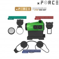 Dot sight xtps con low & high qd mount green xforce (xf-xr003grn)