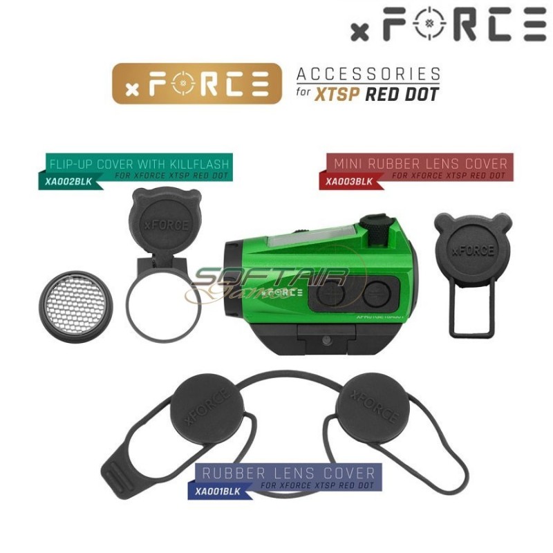 Dot sight xtps con low & high qd mount green xforce (xf-xr003grn)