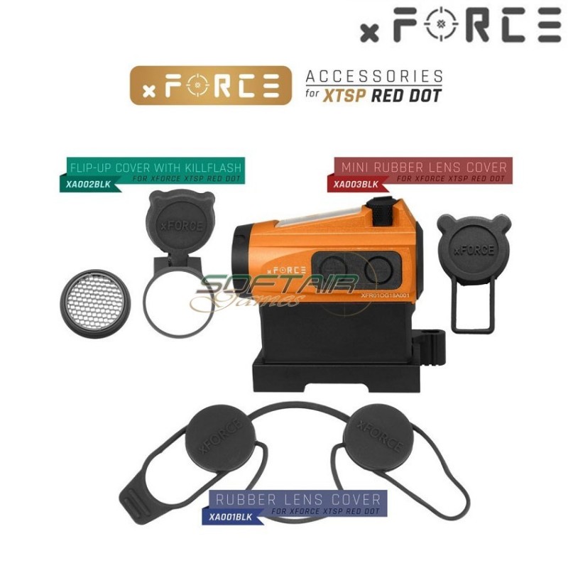 Dot sight xtps con low & high qd mount orange xforce (xf-xr003orn)