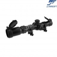 Scope 1-4x26e red/green reticle black jj airsoft (ja-5301-bk)