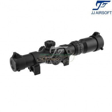 Scope 1-4x26e red/green reticle black jj airsoft (ja-5301-bk)